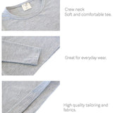 Lilax Girls' Basic Long Sleeve Round Neck Cotton T-Shirt