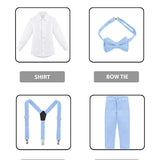 Boys Formal Slim Fit 4 Piece Pant Set
