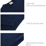 Lilax Girls' Basic Long Sleeve Round Neck Cotton T-Shirt