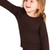 Baby Girls' Basic Long Sleeve Round Neck T-Shirt