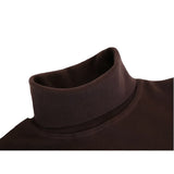Toddler Cotton Long Sleeve Solid Turtleneck T-Shirt