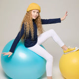 Girls' Basic Long Sleeve Turtleneck Cotton T-Shirt