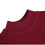 Girls' Basic Mock Turtleneck Long Sleeve Cotton Solid T-Shirt