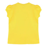 Girls' Basic Short Puff Sleeve Round Neck Cotton T-Shirt