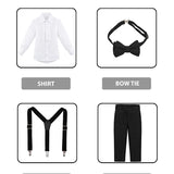 Boys Formal Slim Fit 4 Piece Pant Set