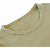 Girls' Basic Short Puff Sleeve Round Neck Cotton T-Shirt