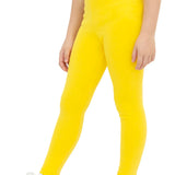 Girls' Basic Solid Full Length Cotton Soft Leggings