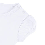 Baby Cotton Puff Sleeve Basic Crewneck T-Shirt