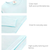 Lilax Girls' Basic Long Sleeve Round Neck Cotton T-Shirt