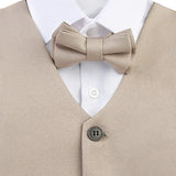 Boys 4-Piece Metal Chain Detailed Suit Set