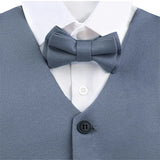 Boys 4-Piece Metal Chain Detailed Suit Set