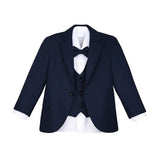 Boys 5-Piece Slim Fit Textured Formal Suit Set