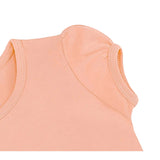 Girls' Basic Short Puff Sleeve Round Neck Cotton T-Shirt