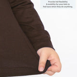 Lilax Girls' Basic Long Sleeve Round Neck Cotton T-Shirt