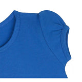 Girls' Basic Short Puff Sleeve Round Neck Cotton T-Shirt