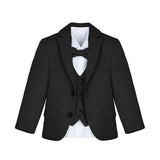 Boys 5-Piece Slim Fit Textured Formal Suit Set