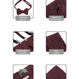 Boys Formal Slim Fit 4 Piece Pant Set