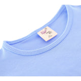 Girls' Basic Short Puff Sleeve Round Neck Cotton T-Shirt