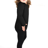 Lilax Girls' Basic Long Sleeve Round Neck Cotton T-Shirt