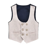 Little & Youth Boys Suit Set - Formal Jacket, Vest, Pants, Shirt, and Matching Bowtie - 5 Piece Ensemble