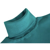 Toddler Cotton Long Sleeve Solid Turtleneck T-Shirt