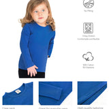 Lilax Girls' Basic Long Sleeve Round Neck Cotton T-Shirt