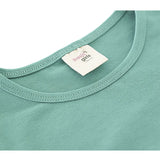Baby Cotton Puff Sleeve Basic Crewneck T-Shirt