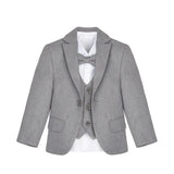 Boys 5-Piece Slim Fit Textured Formal Suit Set