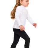 Girls' Basic Mock Turtleneck Long Sleeve Cotton Solid T-Shirt