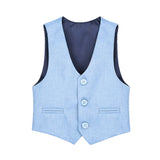 Boys Formal Suit 4 Piece Vest, Pants and Tie Dresswear Suit Set