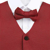 Boys 4-Piece Metal Chain Detailed Suit Set