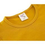 Girls' Basic Short Puff Sleeve Round Neck Cotton T-Shirt