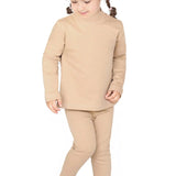 Girls Long Sleeve Mock Turtleneck Shirt and Leggings Set, Girls' Clothing Sets
