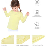 Lilax Girls' Basic Long Sleeve Round Neck Cotton T-Shirt