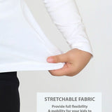 Lilax Girls' Basic Long Sleeve Round Neck Cotton T-Shirt