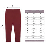 Girls' Basic Solid Full Length Cotton Soft Leggings