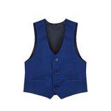 Boys 5-Piece Slim Fit Textured Formal Suit Set