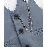 Boys 4-Piece Metal Chain Detailed Suit Set