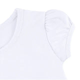 Girls' Basic Short Puff Sleeve Round Neck Cotton T-Shirt