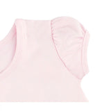 Girls' Basic Short Puff Sleeve Round Neck Cotton T-Shirt