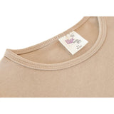 Girls' Basic Short Puff Sleeve Round Neck Cotton T-Shirt