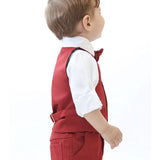 Boys 4-Piece Metal Chain Detailed Suit Set