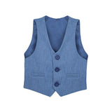 Boys Formal Suit 4 Piece Vest, Pants and Tie Dresswear Suit Set