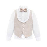 Boys Formal Suit 4 Piece Vest, Pants and Tie Dresswear Suit Set