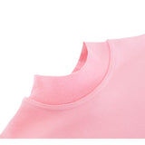 Girls' Basic Mock Turtleneck Long Sleeve Cotton Solid T-Shirt