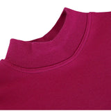 Girls' Basic Mock Turtleneck Long Sleeve Cotton Solid T-Shirt