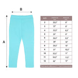 Girls' Basic Solid Full Length Cotton Soft Leggings