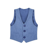 Boys 5-Piece Slim Fit Textured Formal Suit Set