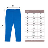 Girls' Basic Solid Full Length Cotton Soft Leggings