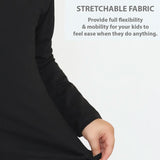 Lilax Girls' Basic Long Sleeve Round Neck Cotton T-Shirt